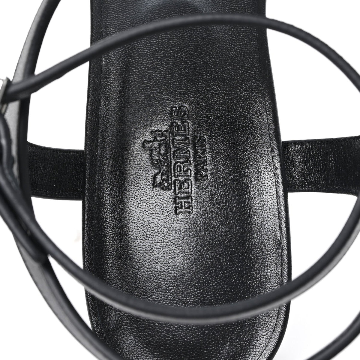 Calfskin Miramar 50 Sandals 40 Black wholesalehk.shop