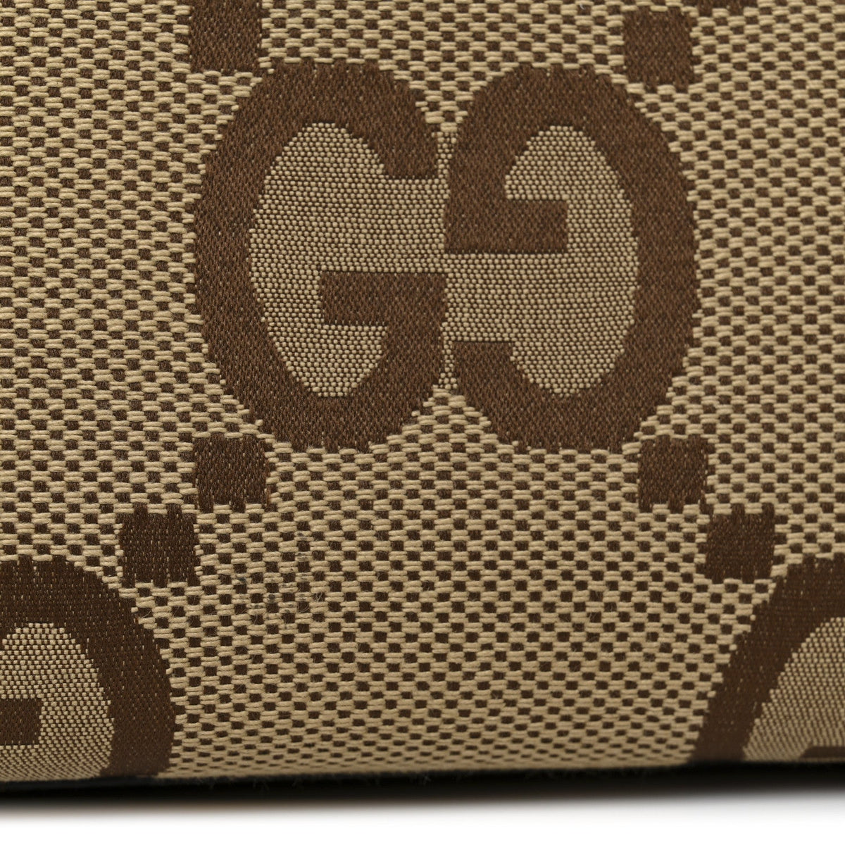 Monogram Jumbo GG Textured Dollar Calfskin Web Small Tote Bag Camel Ebony New Acero wholesalehk.shop