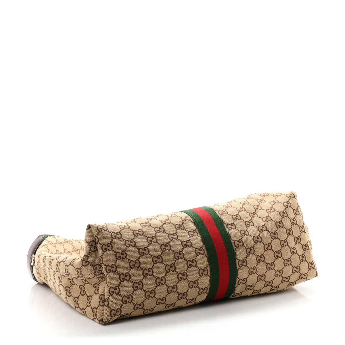 GG Monogram Web Large Giglio Tote Beige Brown wholesalehk.shop