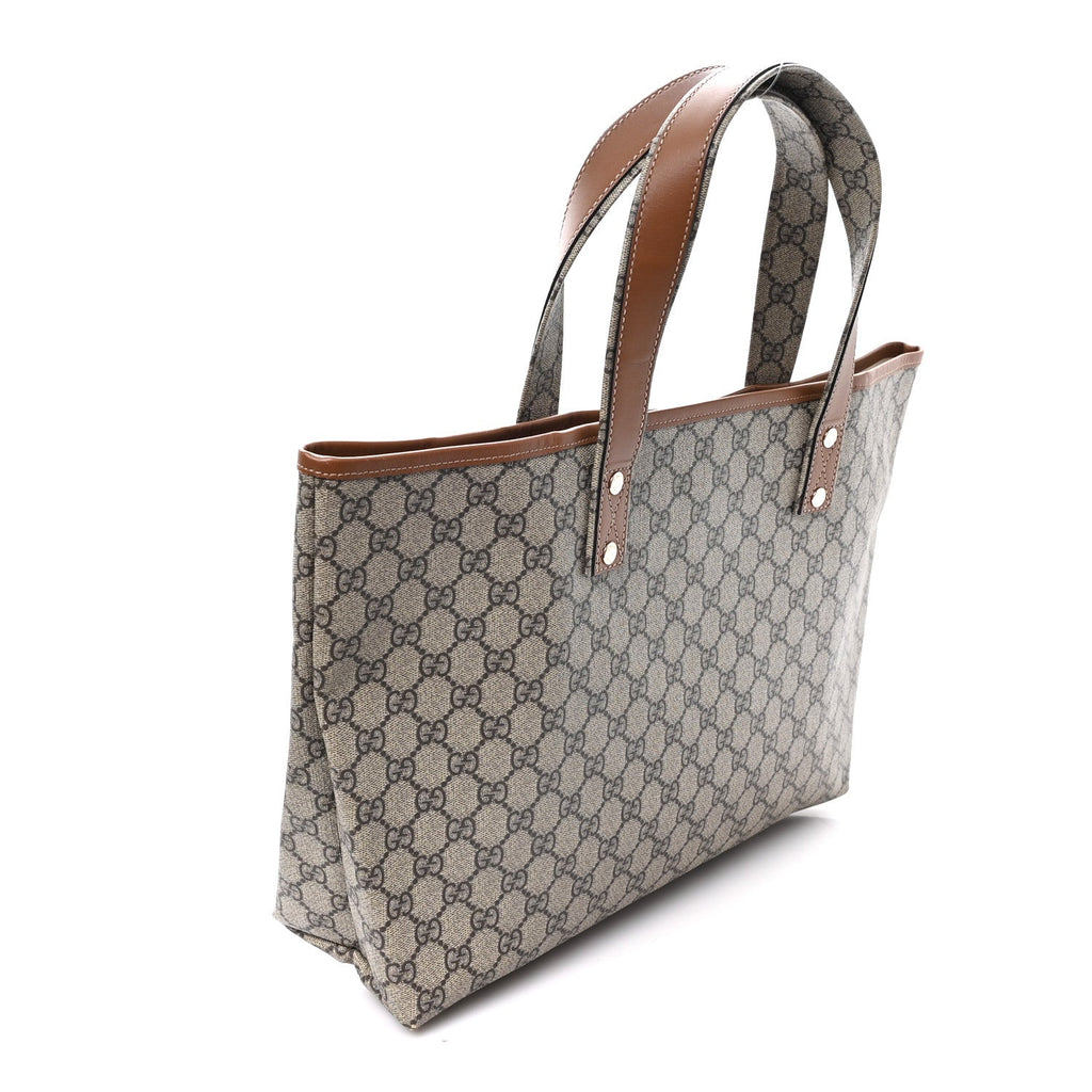GG Plus Monogram Medium Signature Web Loop Tote Light Brown wholesalehk.shop