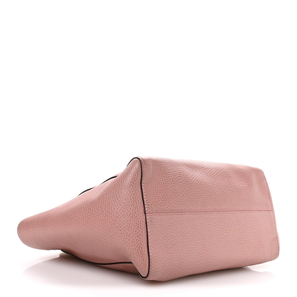 Dollar Calfskin Small Swing Tote Soft Pink wholesalehk.shop