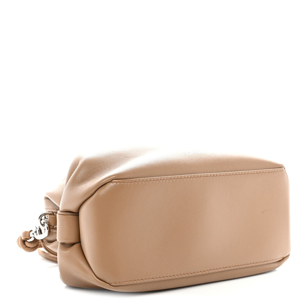 Supple Lambskin Bow Pouch Camel wholesalehk.shop