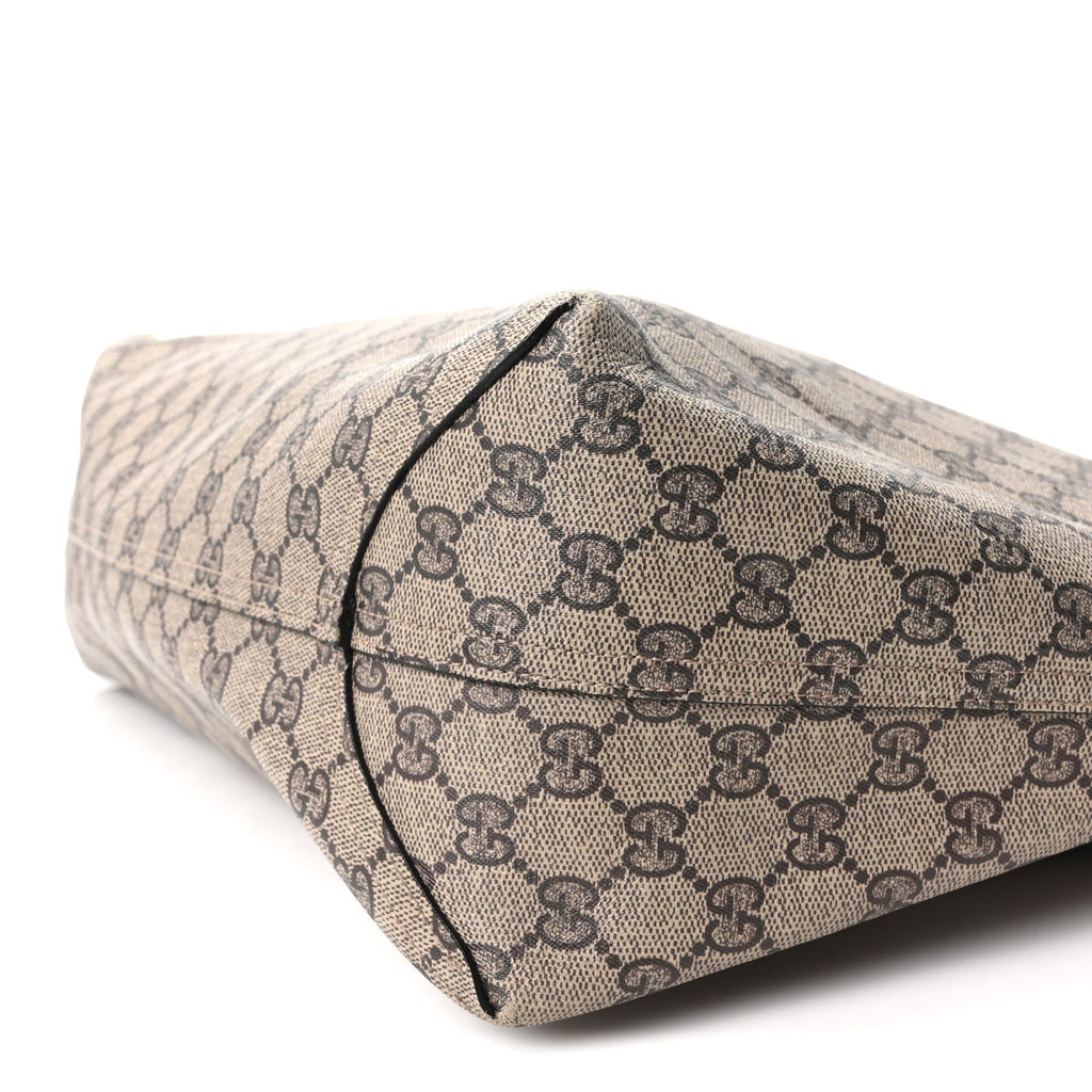 GG Supreme Monogram Large Reversible Tote Beige Black wholesalehk.shop