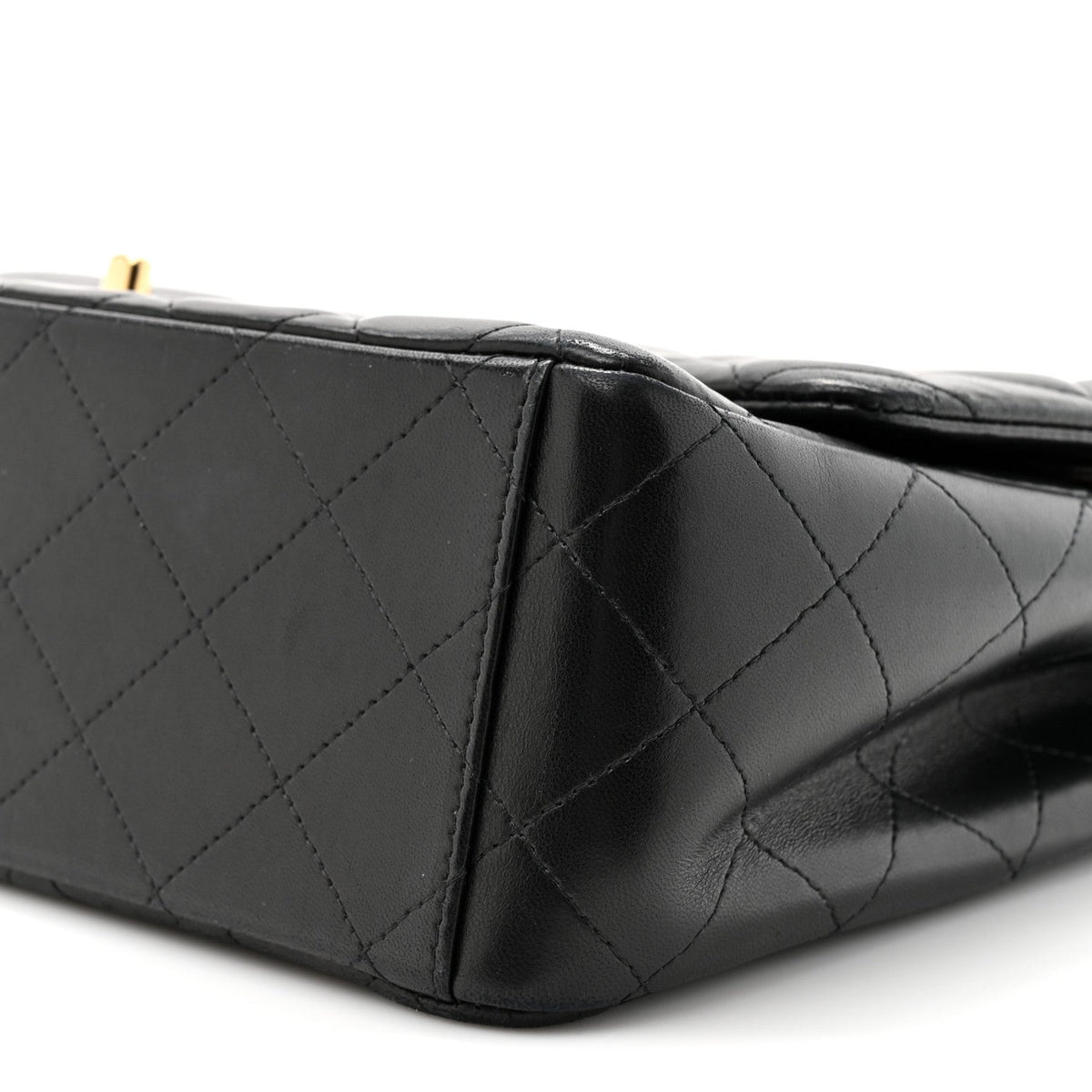 Lambskin Quilted Maxi Double Flap Black wholesalehk.shop