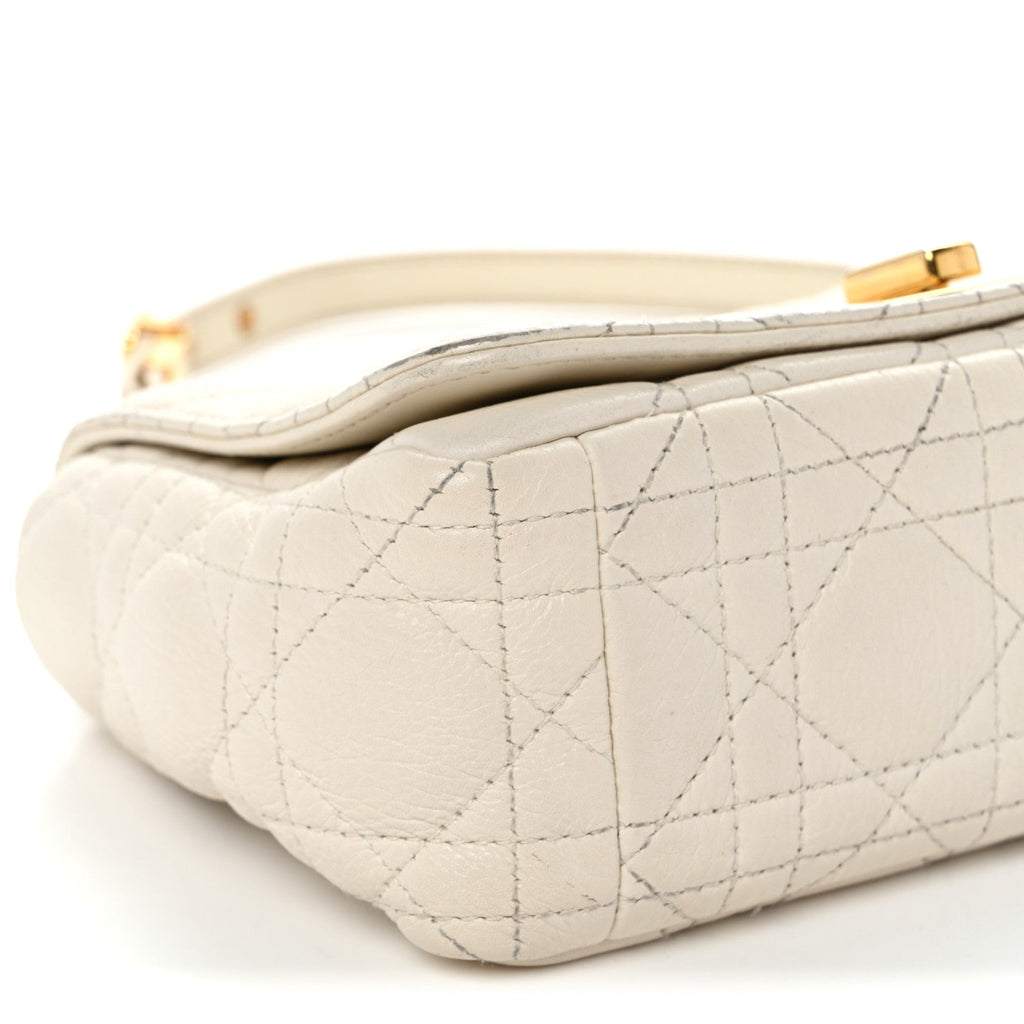 Calfskin Cannage Small Caro Bag Ivory wholesalehk.shop