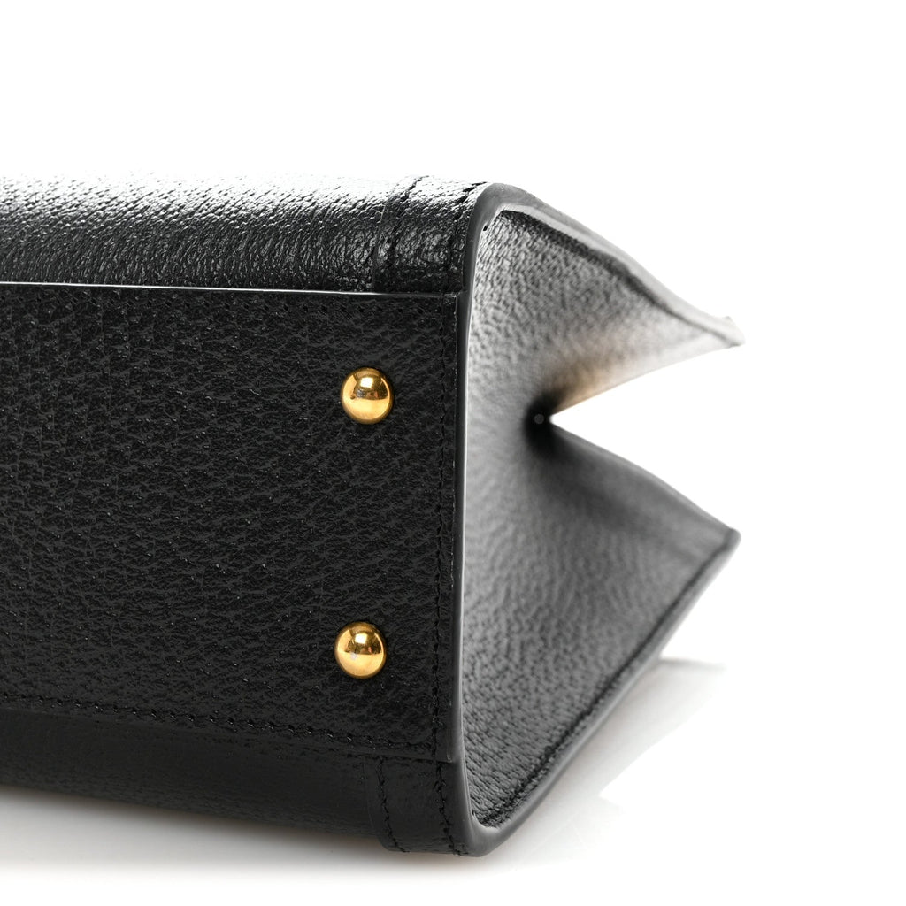 Textured Dollar Calfskin Web Small Diana Tote Bag Black Dusty Grey wholesalehk.shop