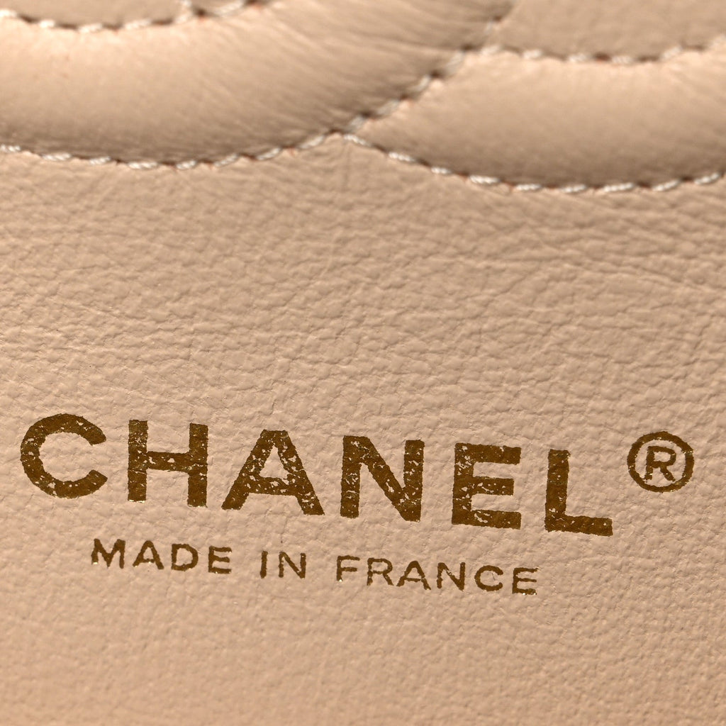 Caviar Quilted Medium Double Flap Beige Beige Clair wholesalehk.shop