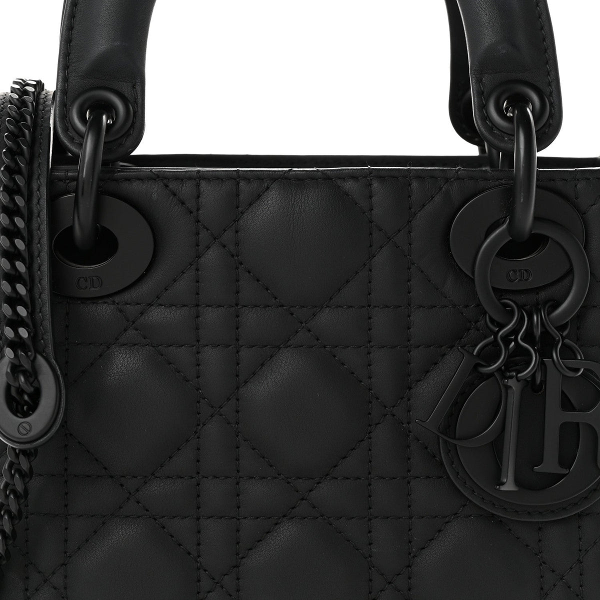 Ultra Matte Calfskin Cannage Mini Lady Dior Black wholesalehk.shop