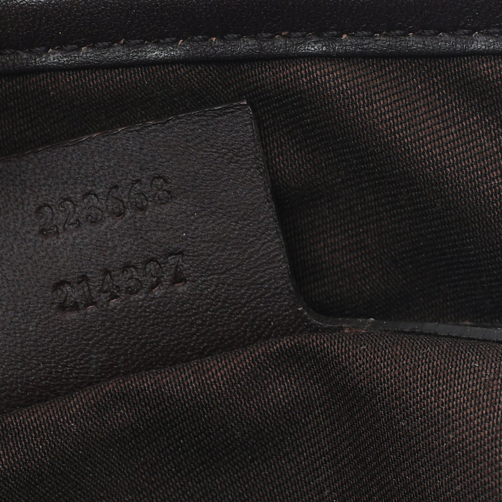 GG Plus Monogram Joy Vertical Tote Dark Brown wholesalehk.shop
