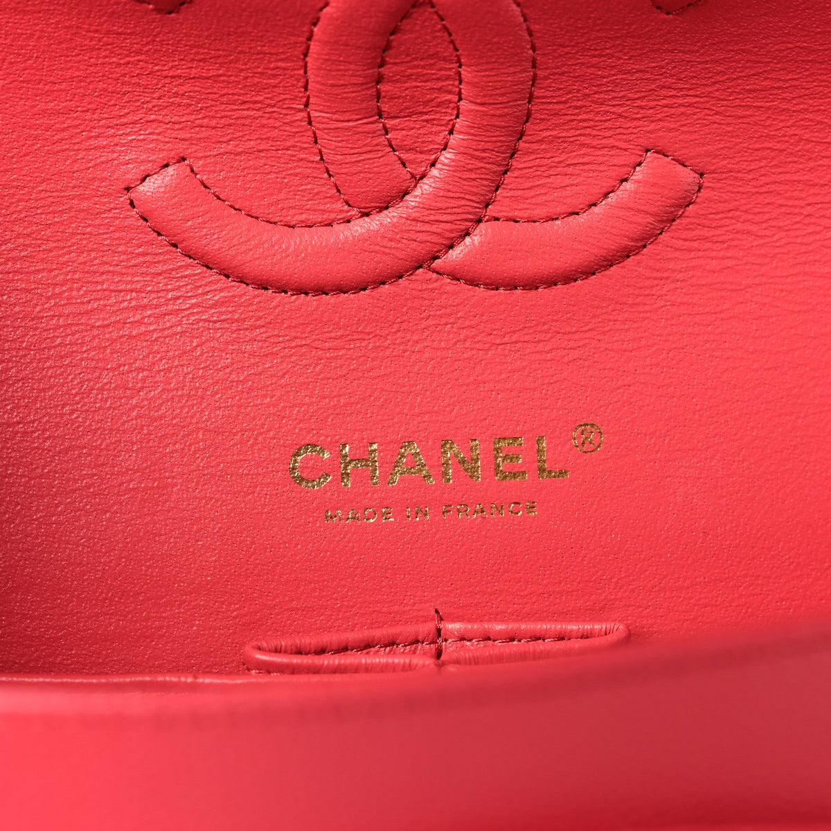 Caviar Quilted Medium Double Flap Red wholesalehk.shop