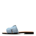 Denim Oran Fringe Sandals 40 Bleu Clair wholesalehk.shop