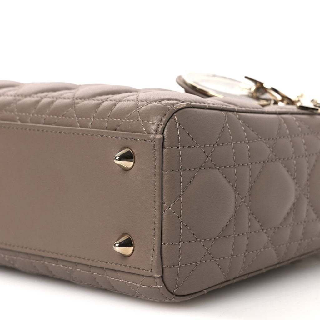 Lambskin Cannage Small My ABCDior Lady Dior Warm Taupe wholesalehk.shop
