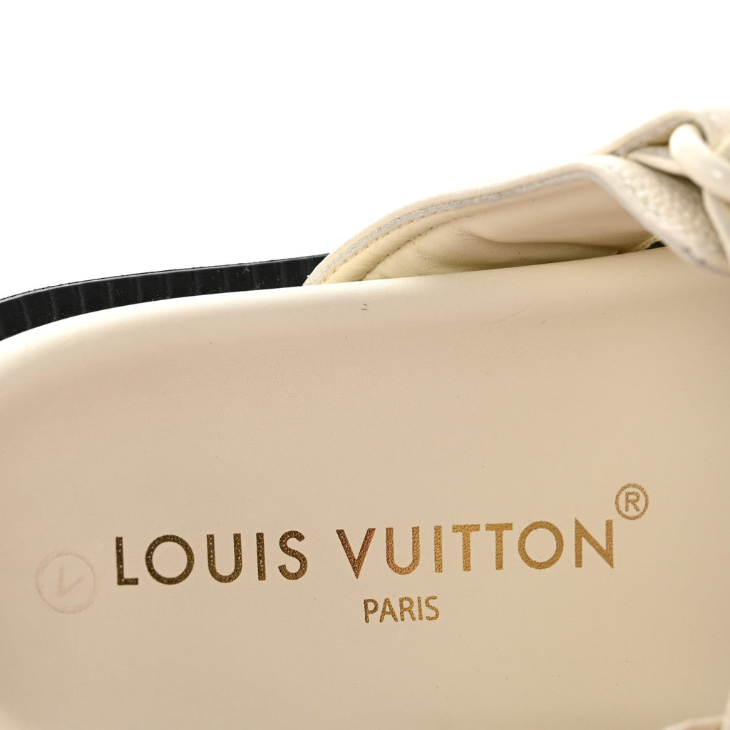 Grained Calfskin Sunset Comfort Flat Sandals  36 Light Beige £¨ Direct shipment via from wholesalehk.shop