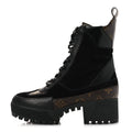 Suede Calfskin Monogram Laureate Platform Desert Boots 36 Black £¨ Direct shipment via from wholesalehk.shop