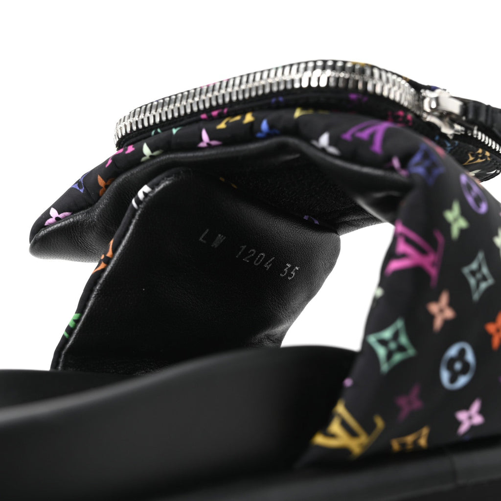 LV X TM Monogram Multicolor Pool Pillow Flat Comfort Mule 35 Black £¨ Direct shipment via from wholesalehk.shop