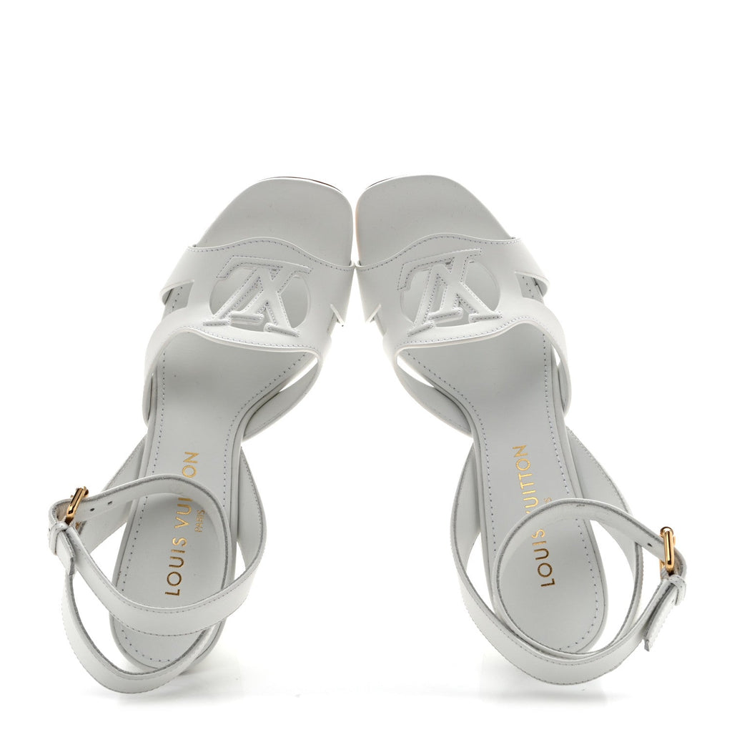 Calfskin LV Isola Sandals 40 White £¨ Direct shipment via from wholesalehk.shop