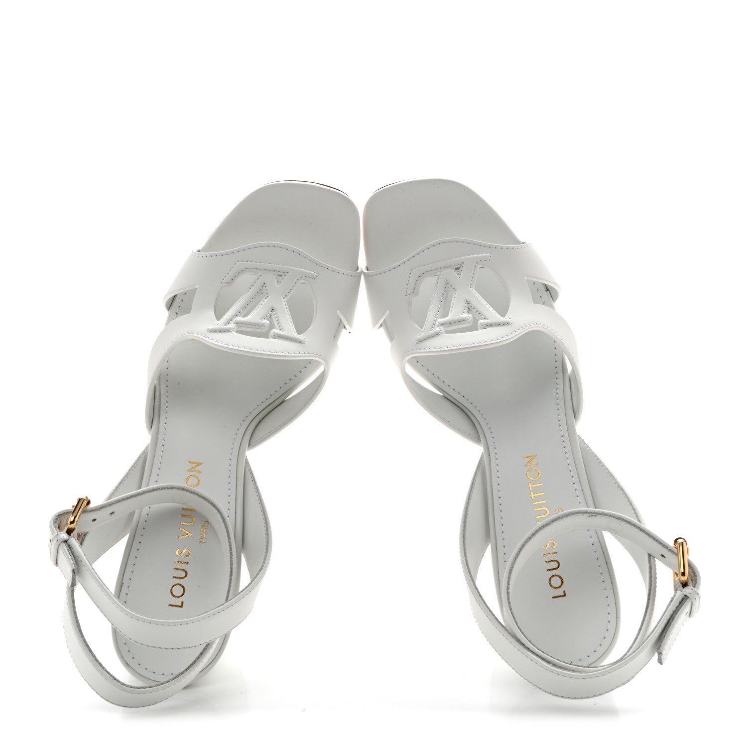 Calfskin LV Isola Sandals 40 White £¨ Direct shipment via from wholesalehk.shop