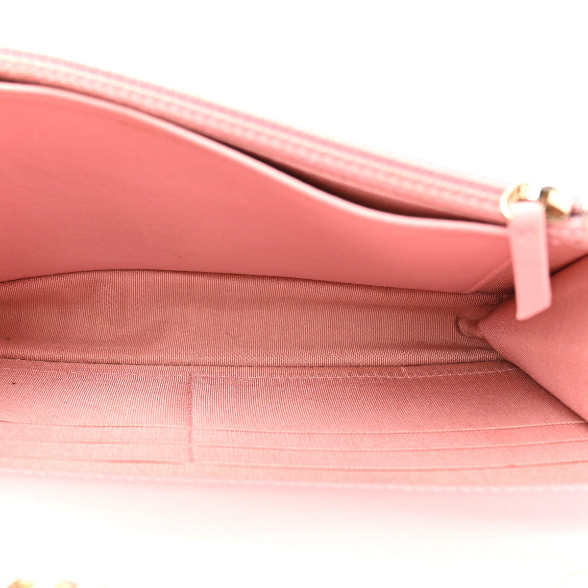 Lambskin Chevron Quilted Trendy CC Wallet On Chain WOC Pink wholesalehk.shop
