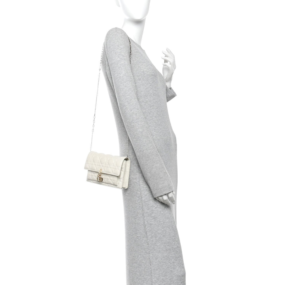 Lambskin Cannage Chain My Dior Daily Chain Pouch Latte wholesalehk.shop