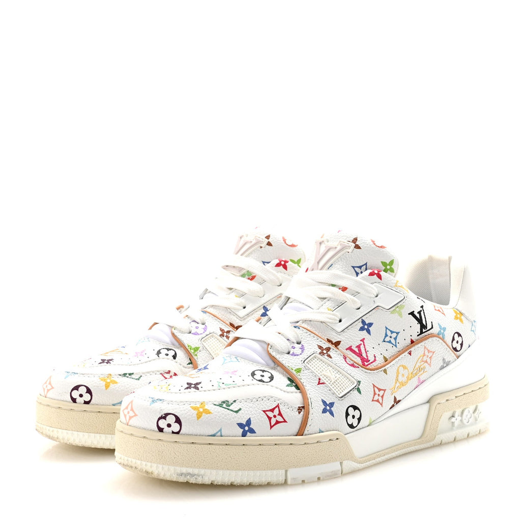 LV X TM Calfskin Monogram Multicolor Womens LV Trainer Sneakers 39 White £¨ Direct shipment via from wholesalehk.shop