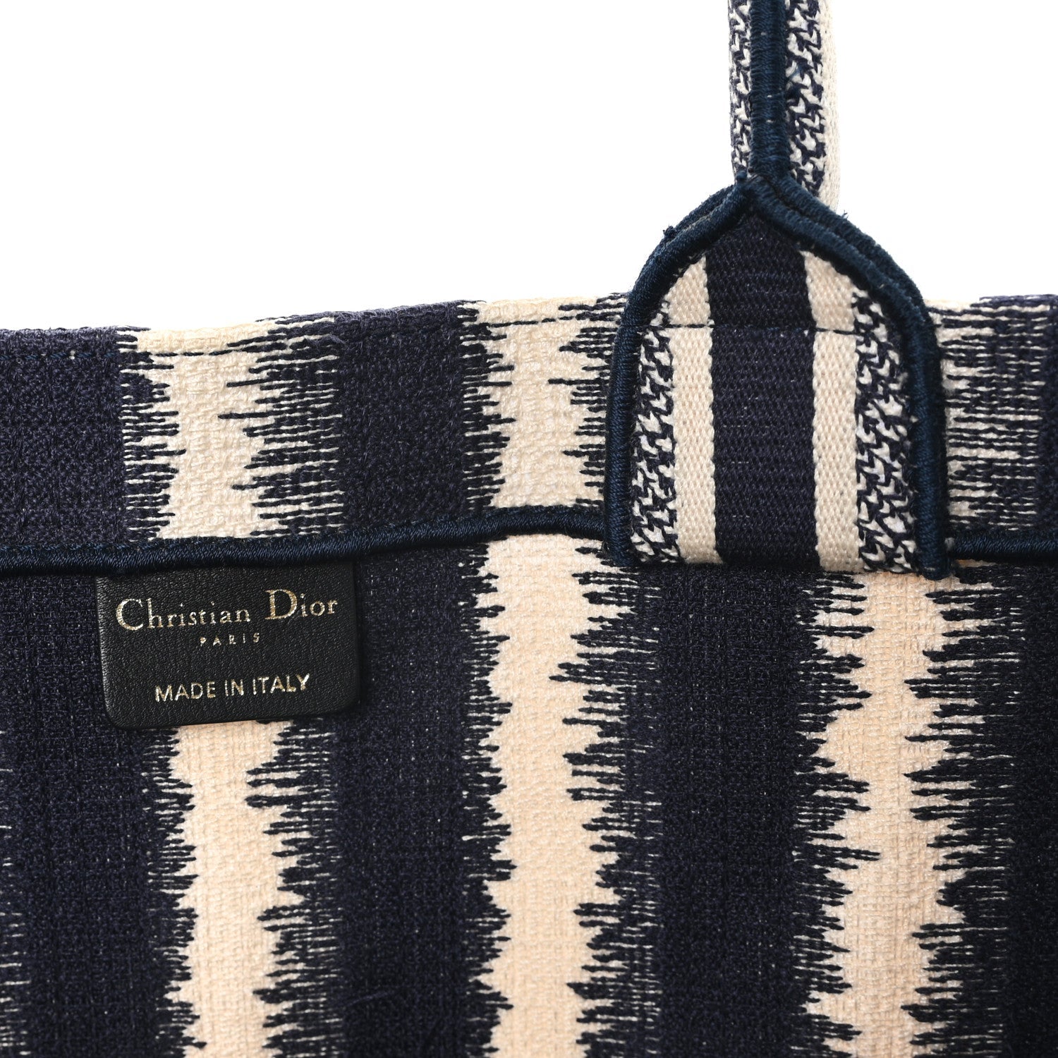 Canvas Embroidered Large Striped Book Tote Navy £¨ Direct shipment via from wholesalehk.shop
