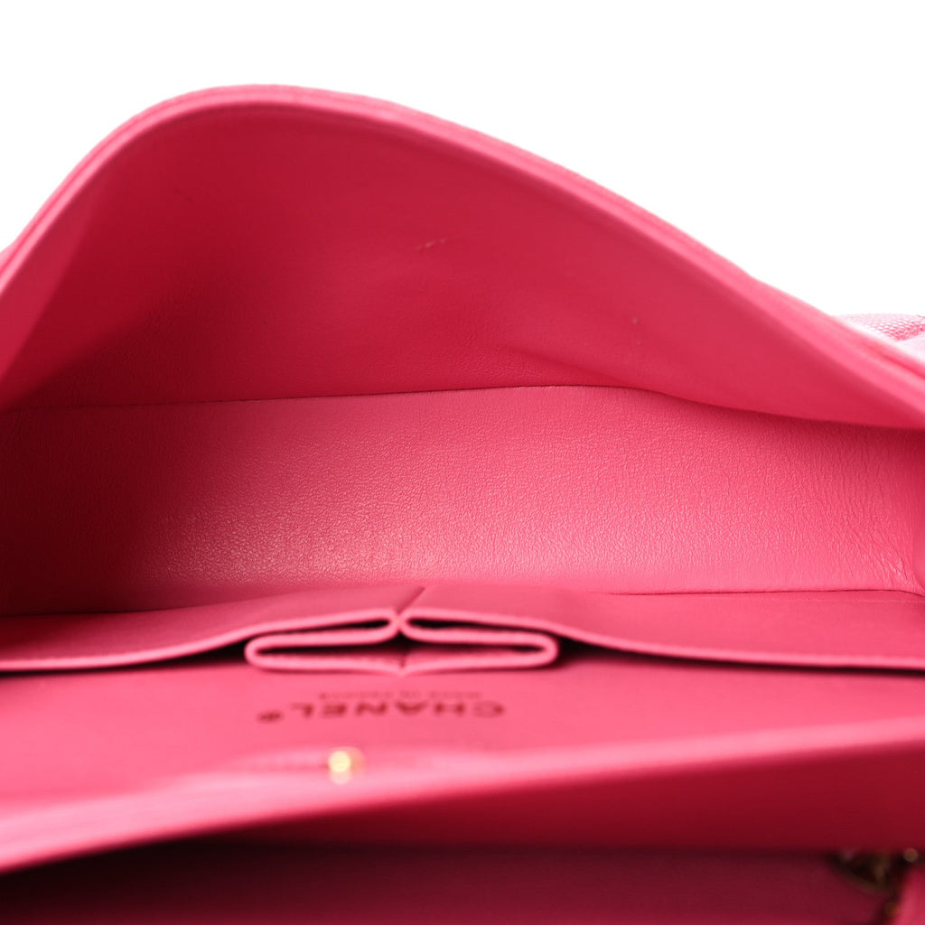 Caviar Quilted Small Double Flap Pink wholesalehk.shop