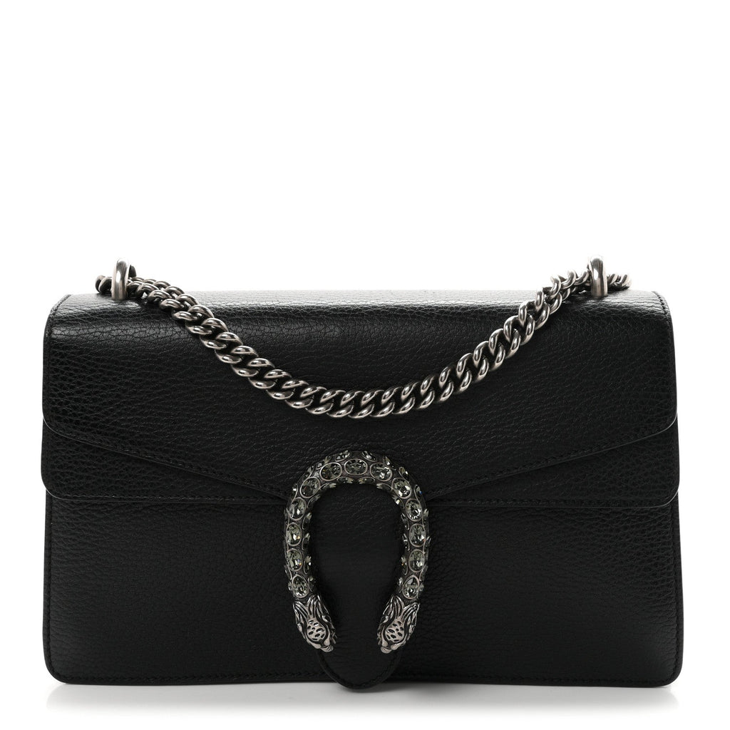 Pebbled Calfskin Small Dionysus Shoulder Bag Black wholesalehk.shop