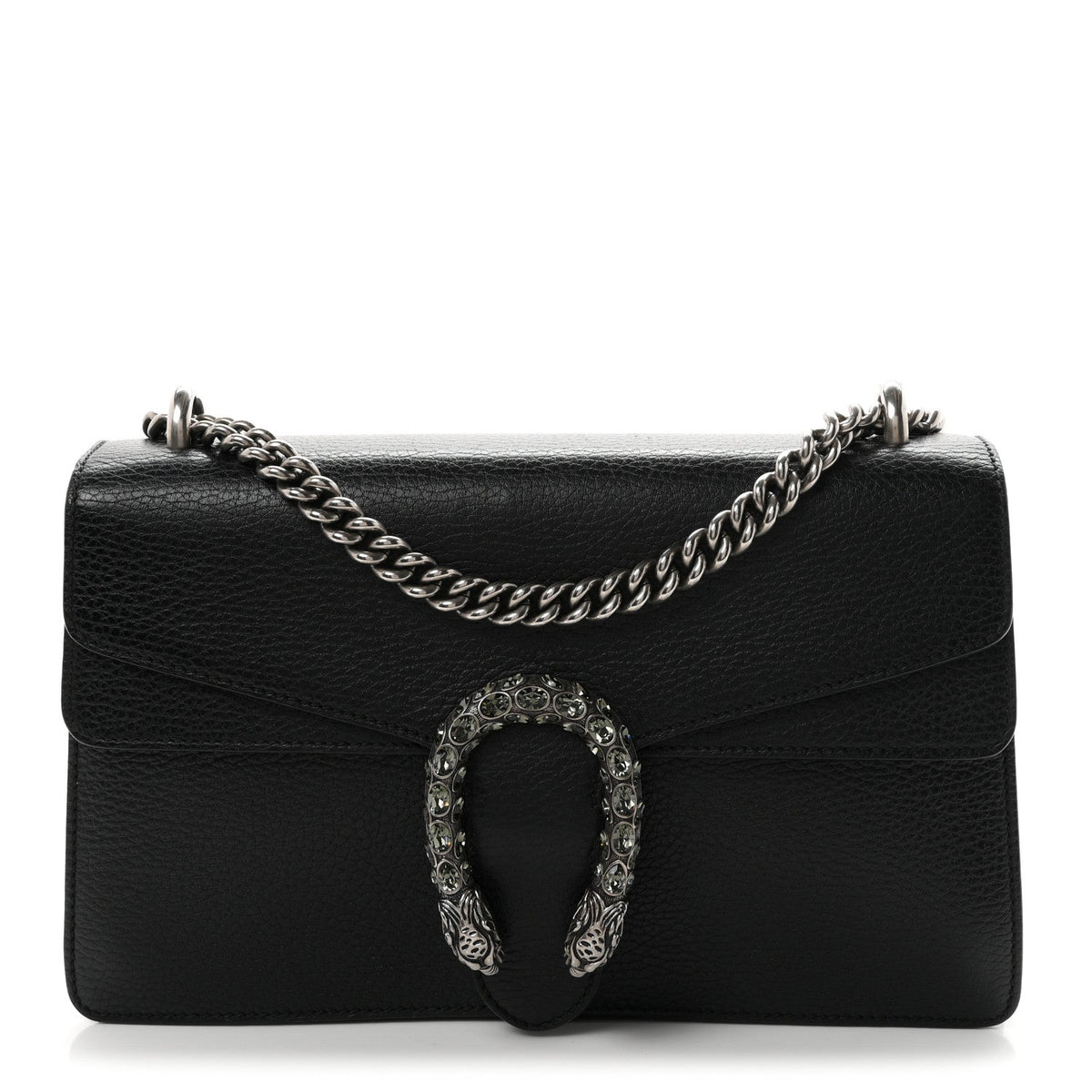 Pebbled Calfskin Small Dionysus Shoulder Bag Black wholesalehk.shop