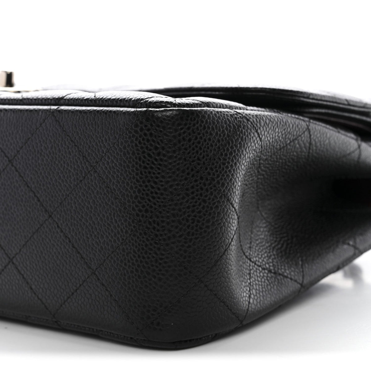 Caviar Quilted Jumbo Double Flap Black wholesalehk.shop