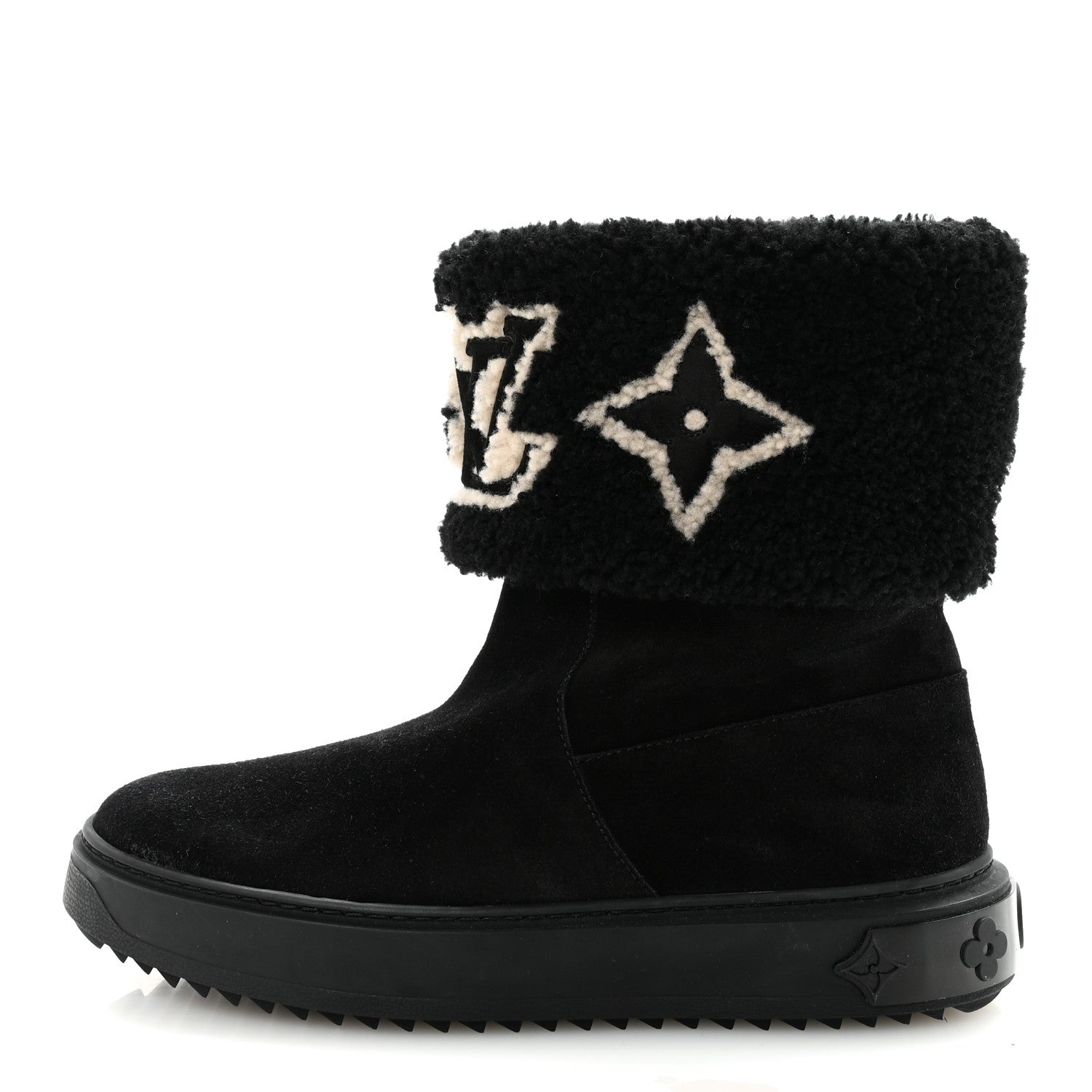 Suede Calfskin Shearling Snowdrop Flat Ankle Boot 37.5 Black £¨ Direct shipment via from wholesalehk.shop