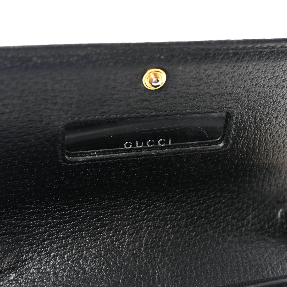 Dollar Calfskin Web Ophidia Wallet On Chain Black wholesalehk.shop