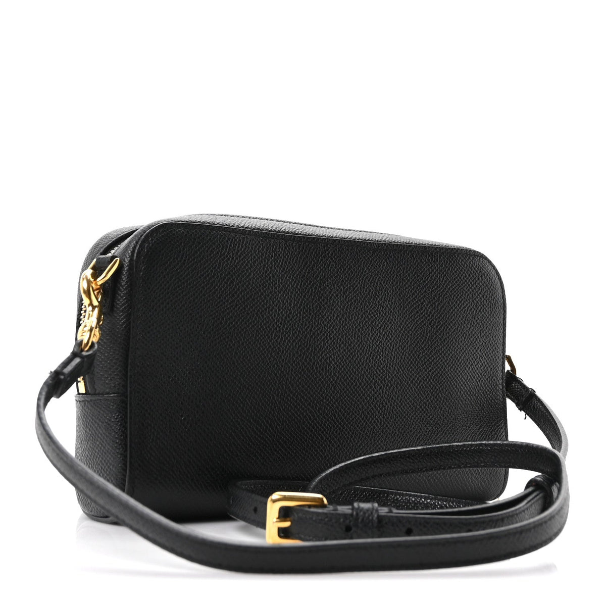 Grained Calfskin Caro Double Pouch Black wholesalehk.shop