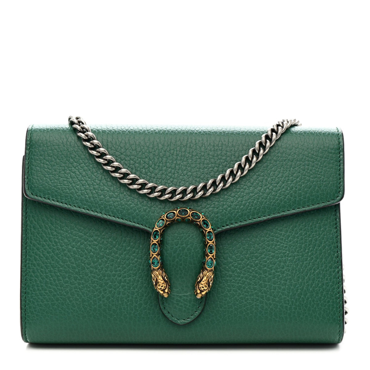 Calfskin Mini Dionysus Chain Wallet Emerald wholesalehk.shop
