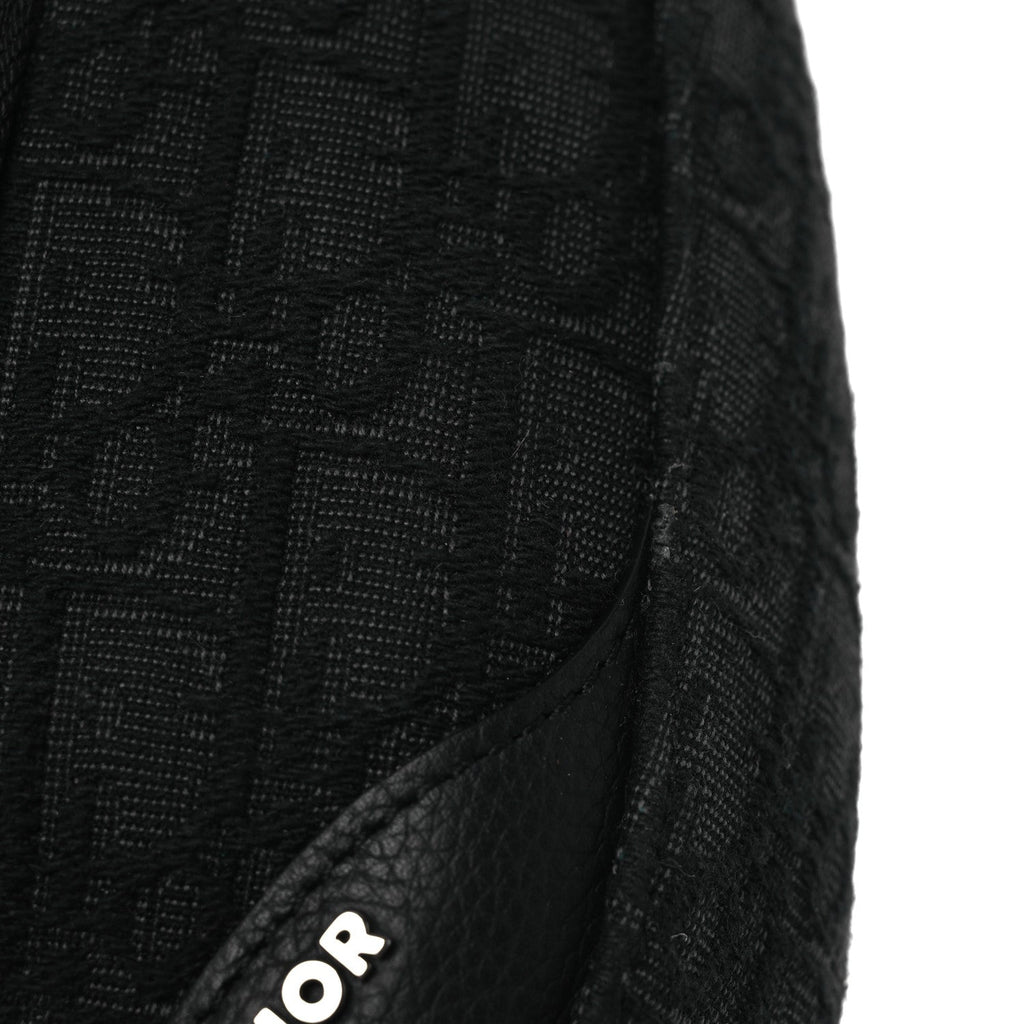 Grained Calfskin Oblique Scarab Sling Bag Black wholesalehk.shop