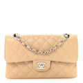 Caviar Quilted Small Double Flap Beige wholesalehk.shop