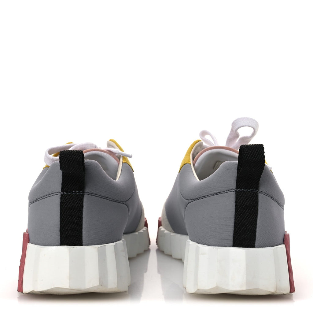 Technical Canvas Suede Goatskin Bouncing Sneakers 36 Gris Multicolor wholesalehk.shop