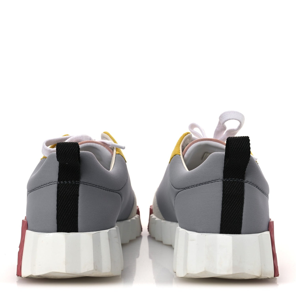 Technical Canvas Suede Goatskin Bouncing Sneakers 36 Gris Multicolor wholesalehk.shop