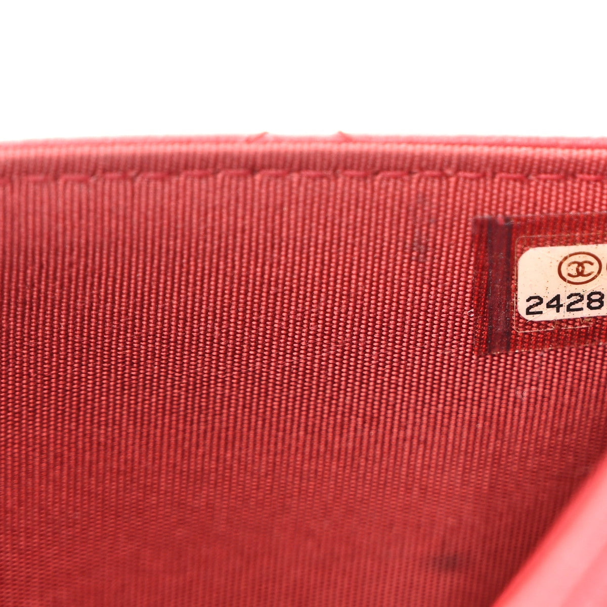 Lambskin Quilted Trendy CC Wallet On Chain WOC Red wholesalehk.shop