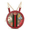 GG Supreme Monogram Web Flora Mini Ophidia Round Backpack Red wholesalehk.shop