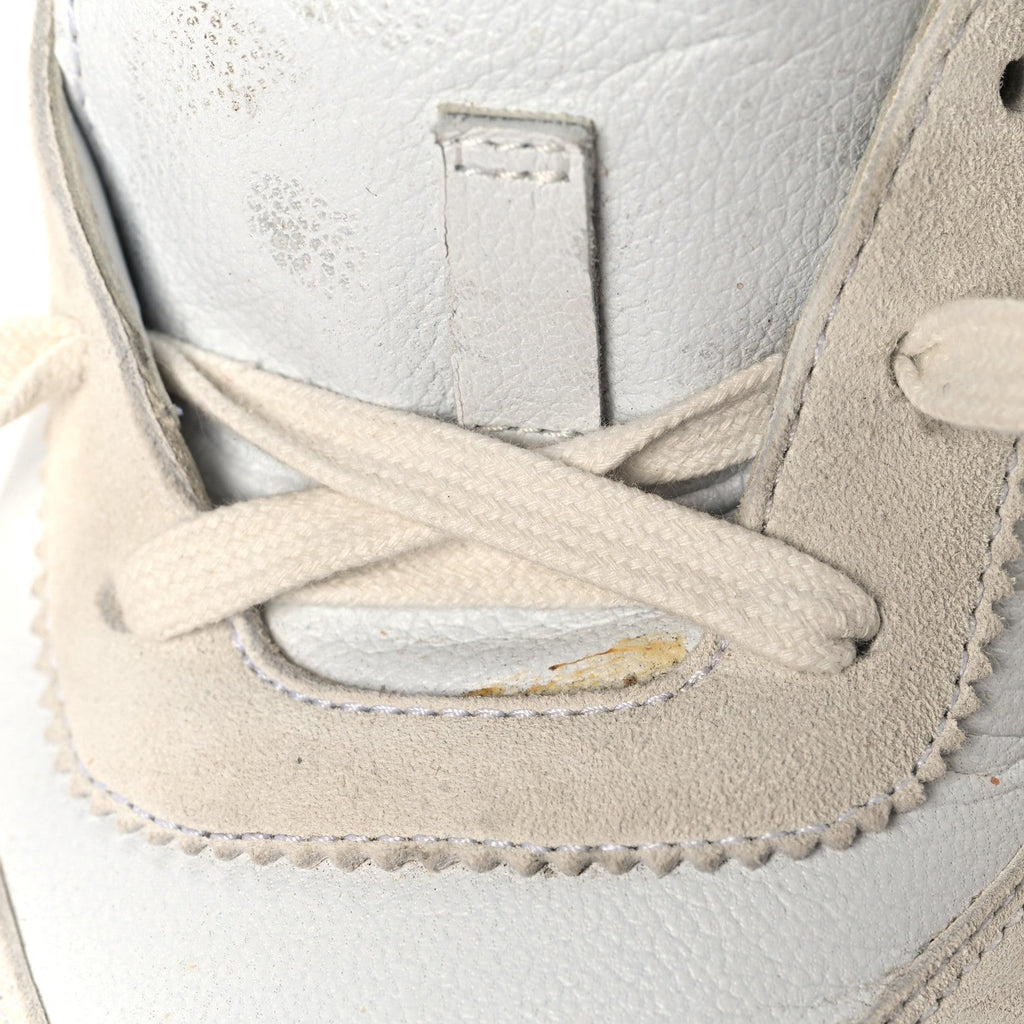 Calfskin Suede Goatskin Bouncing Sneakers 39 White wholesalehk.shop
