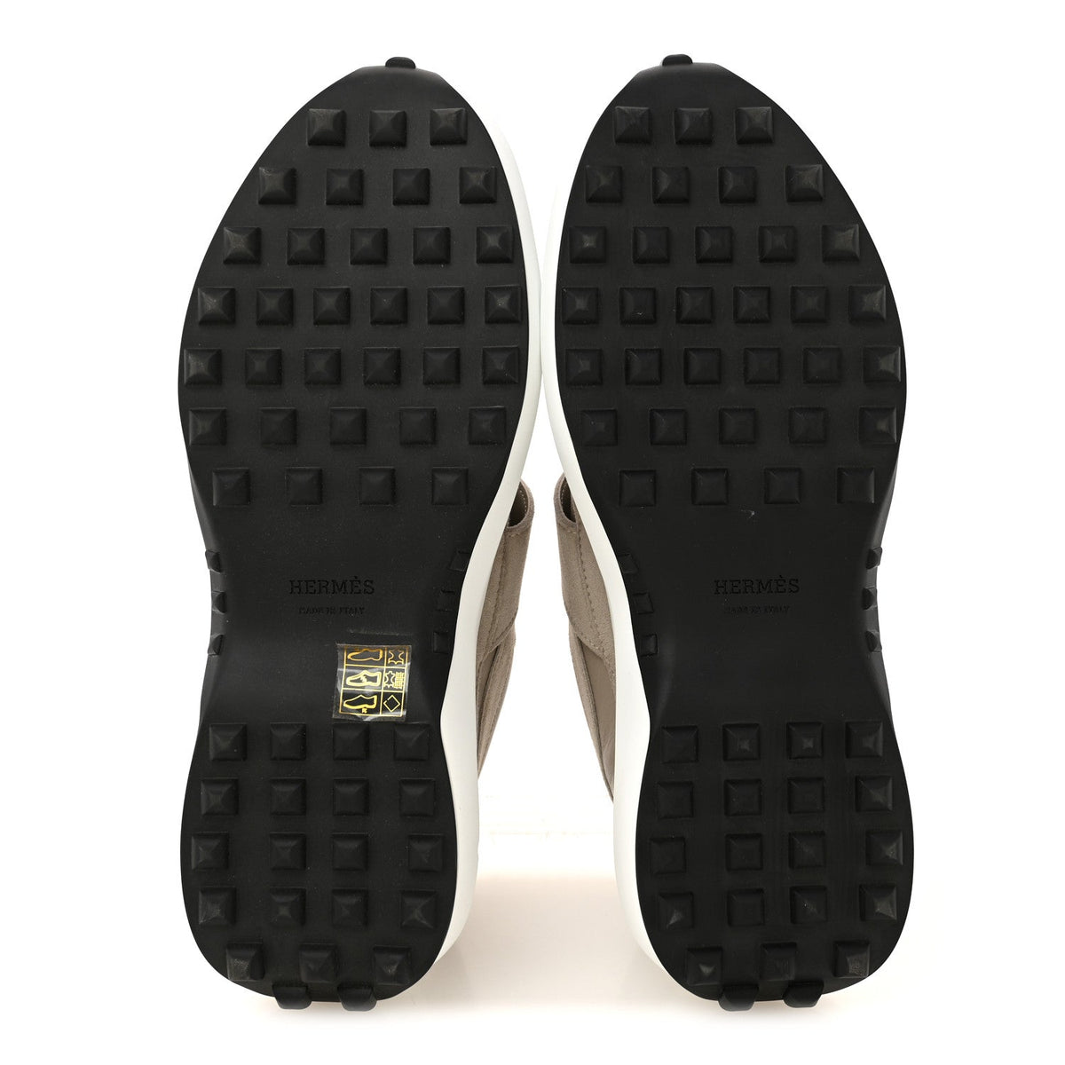Calfskin Suede Goatskin Loop Sneakers 37 Beige Galet wholesalehk.shop