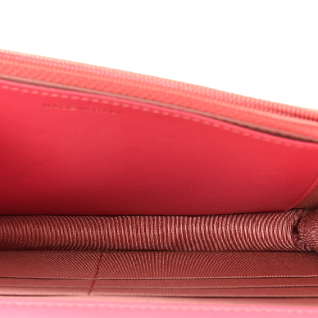 Wool Tweed Lambskin Quilted Chanel 19 Wallet On Chain WOC Coral Pink wholesalehk.shop