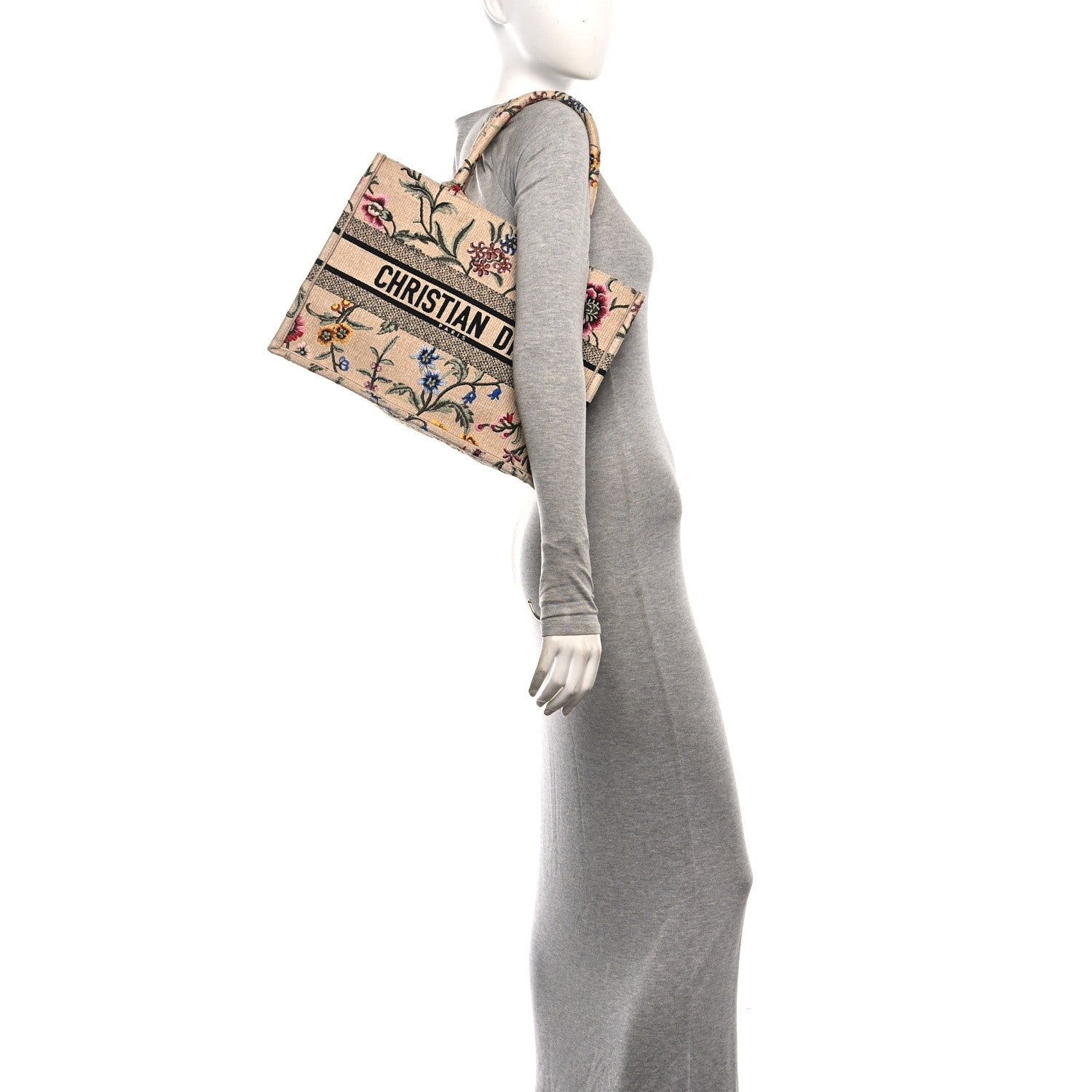 Raffia Embroidered Petites Fleurs Medium Book Tote Natural £¨ Direct shipment via from wholesalehk.shop