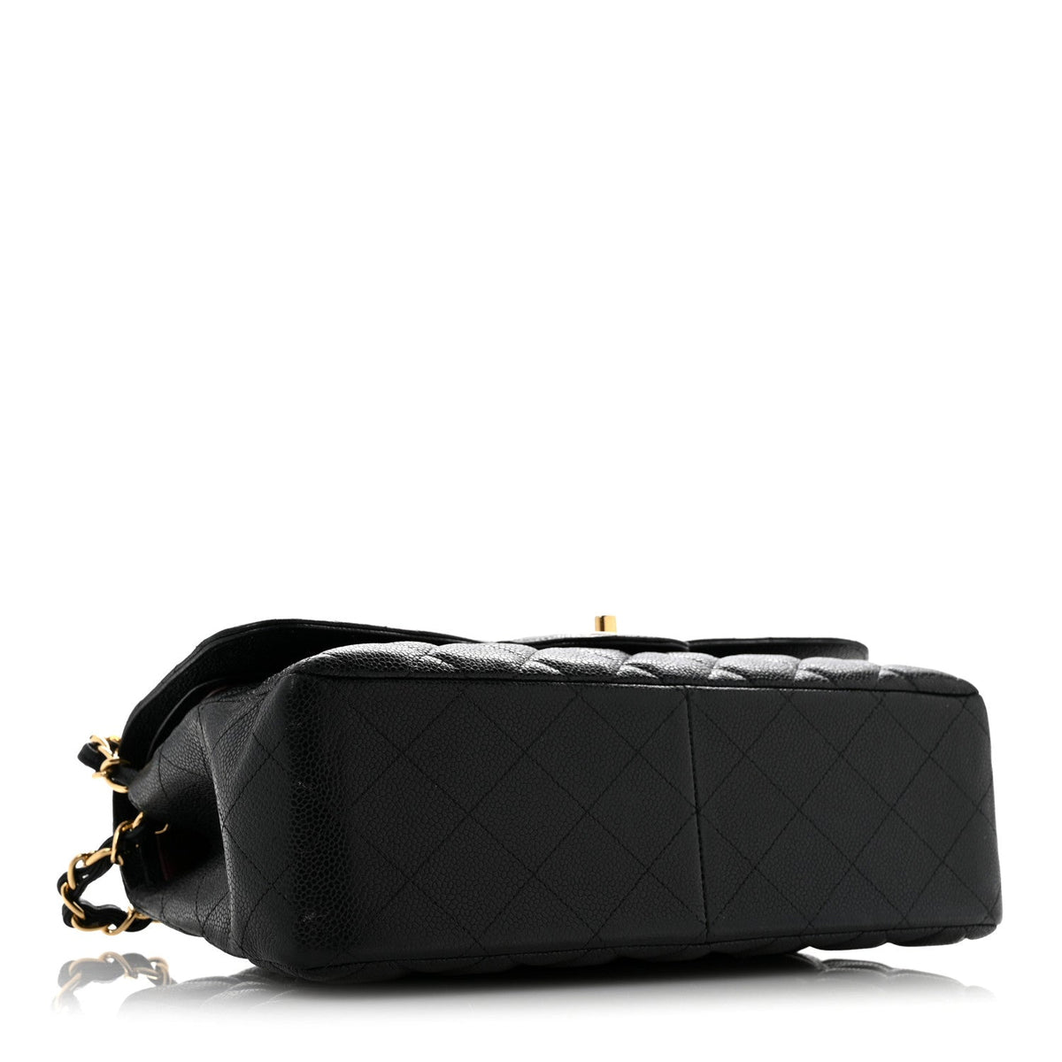 Caviar Quilted Jumbo Double Flap Black wholesalehk.shop