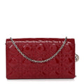 Patent Cannage Lady Dior Clutch Red Red wholesalehk.shop