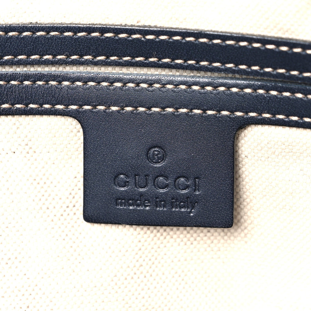 GG Plus Monogram Joy Vertical Tote Navy wholesalehk.shop
