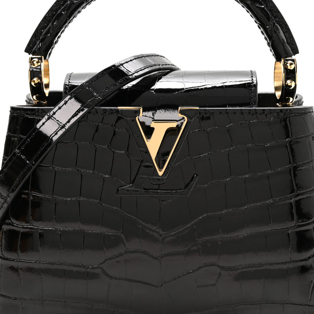 Crocodile Mini Capucines Black £¨ Direct shipment via from wholesalehk.shop
