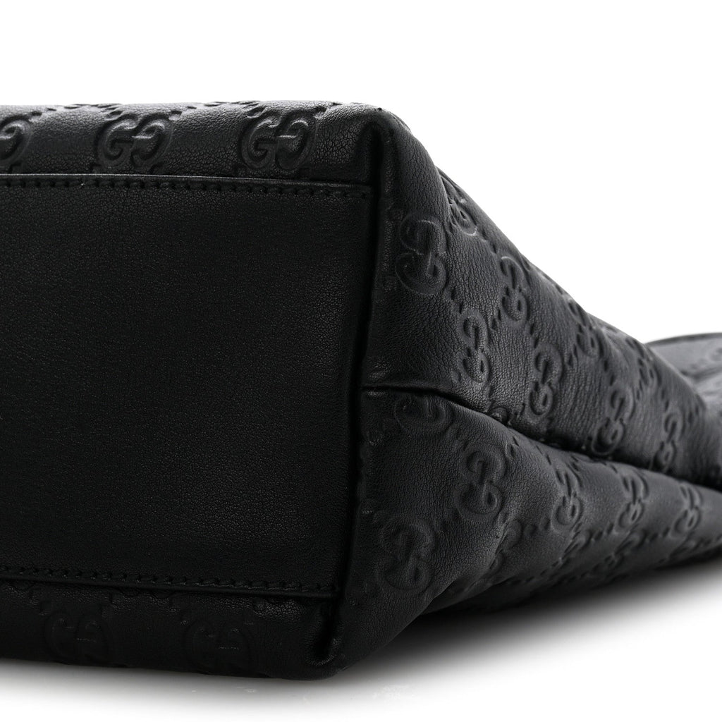 Guccissima Medium Zippered Shopping Tote Black £¨ Direct shipment via from wholesalehk.shop