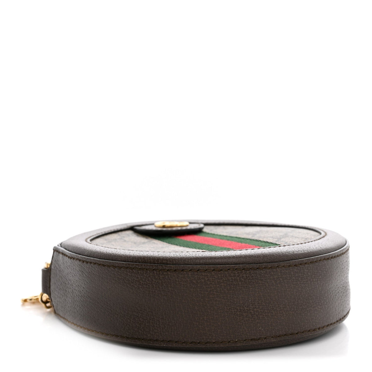 GG Supreme Monogram Web Mini Ophidia Round Shoulder Bag Brown wholesalehk.shop