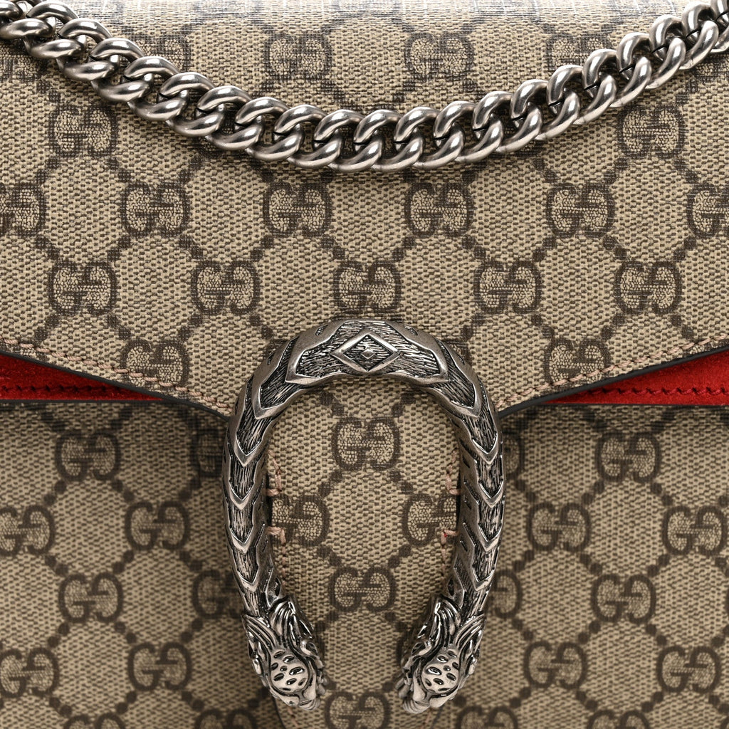 GG Supreme Monogram Small Dionysus Shoulder Bag Red wholesalehk.shop